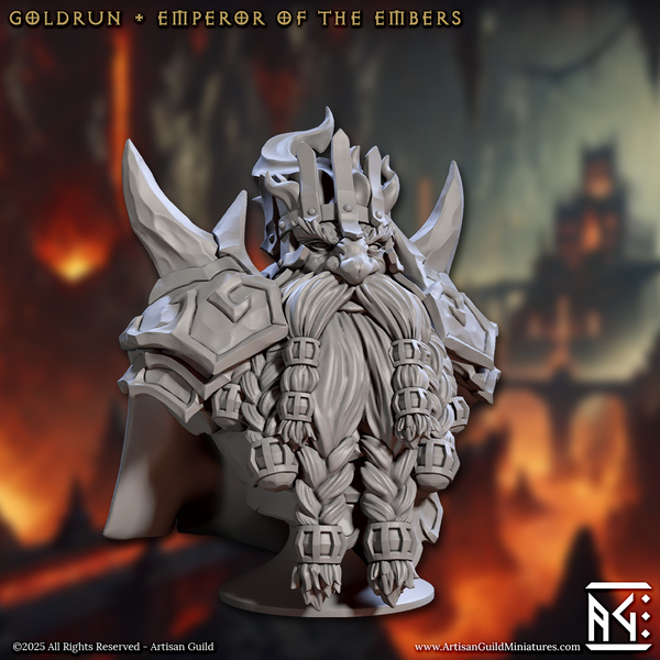 Goldrun Emperor Of The Embers Bust 3D-printed model
