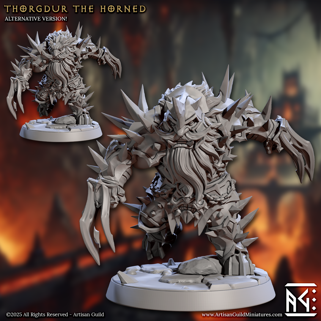 Thorgdur The Horned 3D-printed model