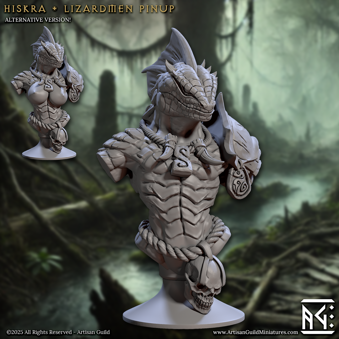Hiskra Lizardmen Pin Up Bust