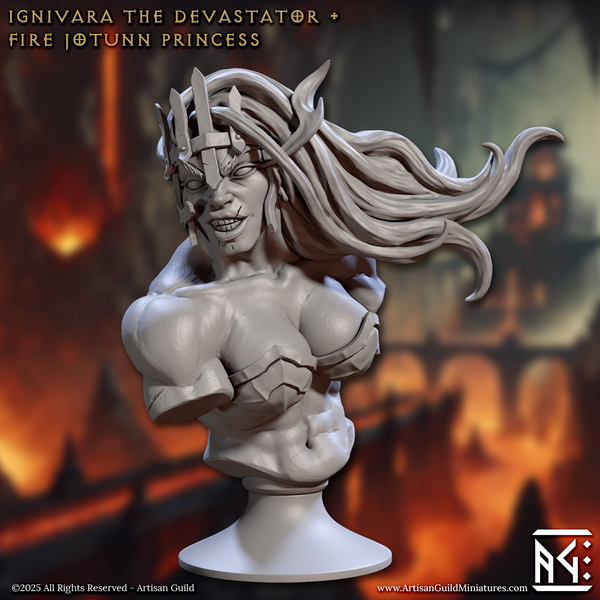 Ignivara The Devastator Fire Jothunn Princess  Bust 3D-printed model