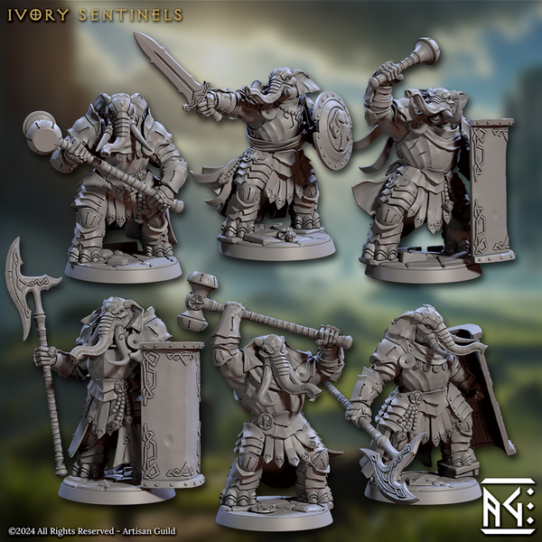 Ivory Sentinels 3D-printed model