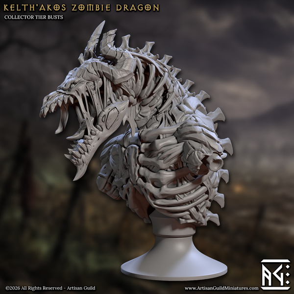 Kelth'Akos Zombie Dragon Bust