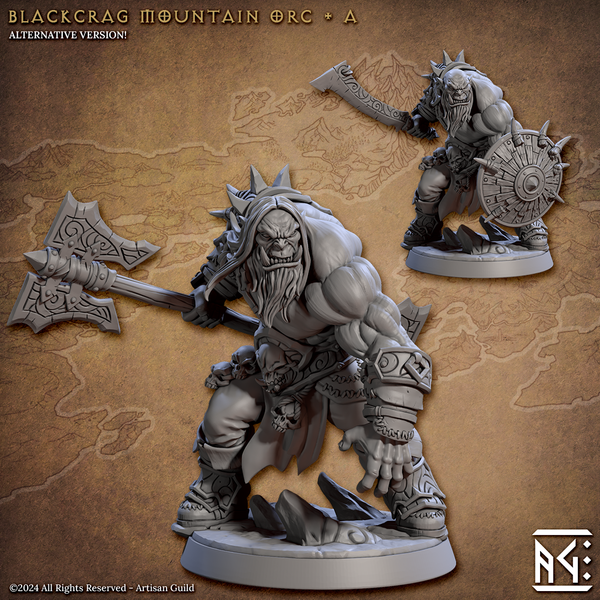 Blackcrag Mountian Orcs 3D-printed model