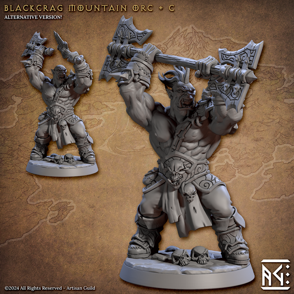Blackcrag Mountian Orcs 3D-printed model