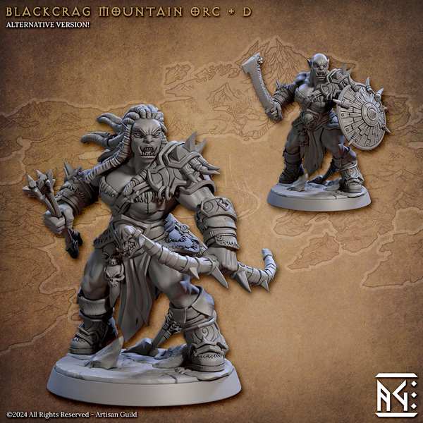 Blackcrag Mountian Orcs 3D-printed model