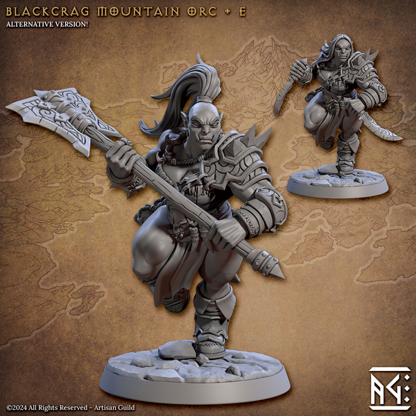 Blackcrag Mountian Orcs 3D-printed model