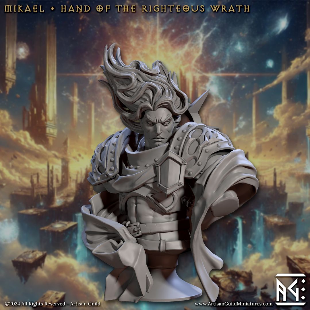 Mikael Hand of Righteous Wrath BUst 3D-printed model