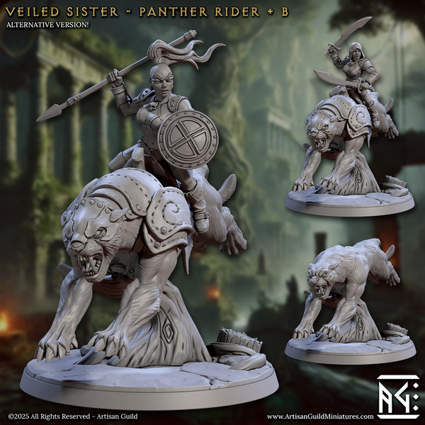 Panther Riders 3D-printed model