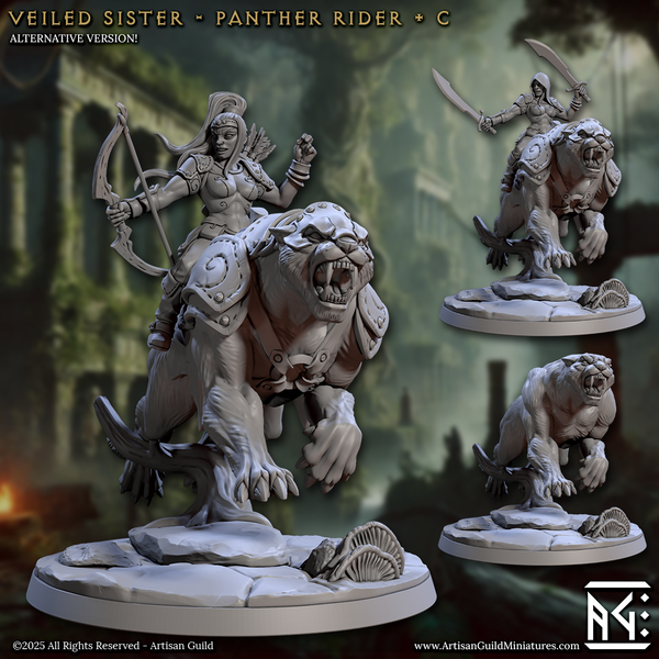 Panther Riders 3D-printed model