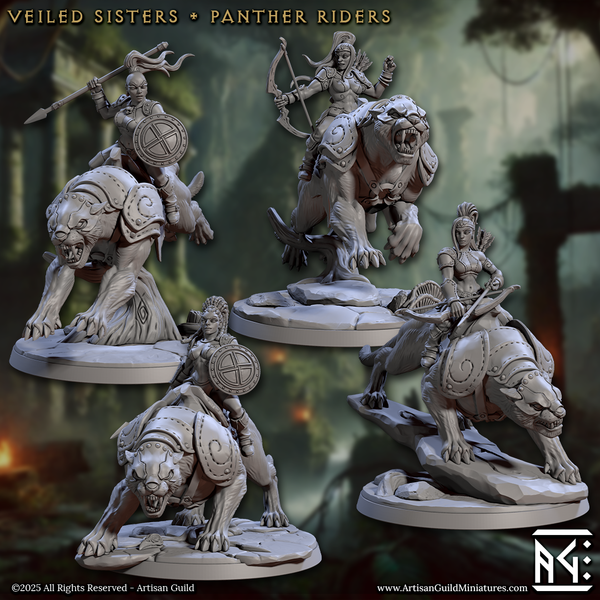 Panther Riders 3D-printed model