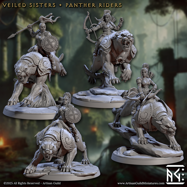 Panther Riders 3D-printed model