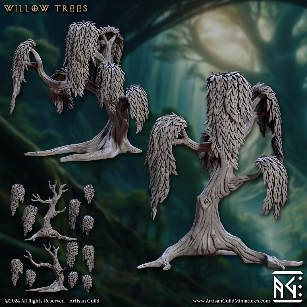Williow Trees 3D-printed model