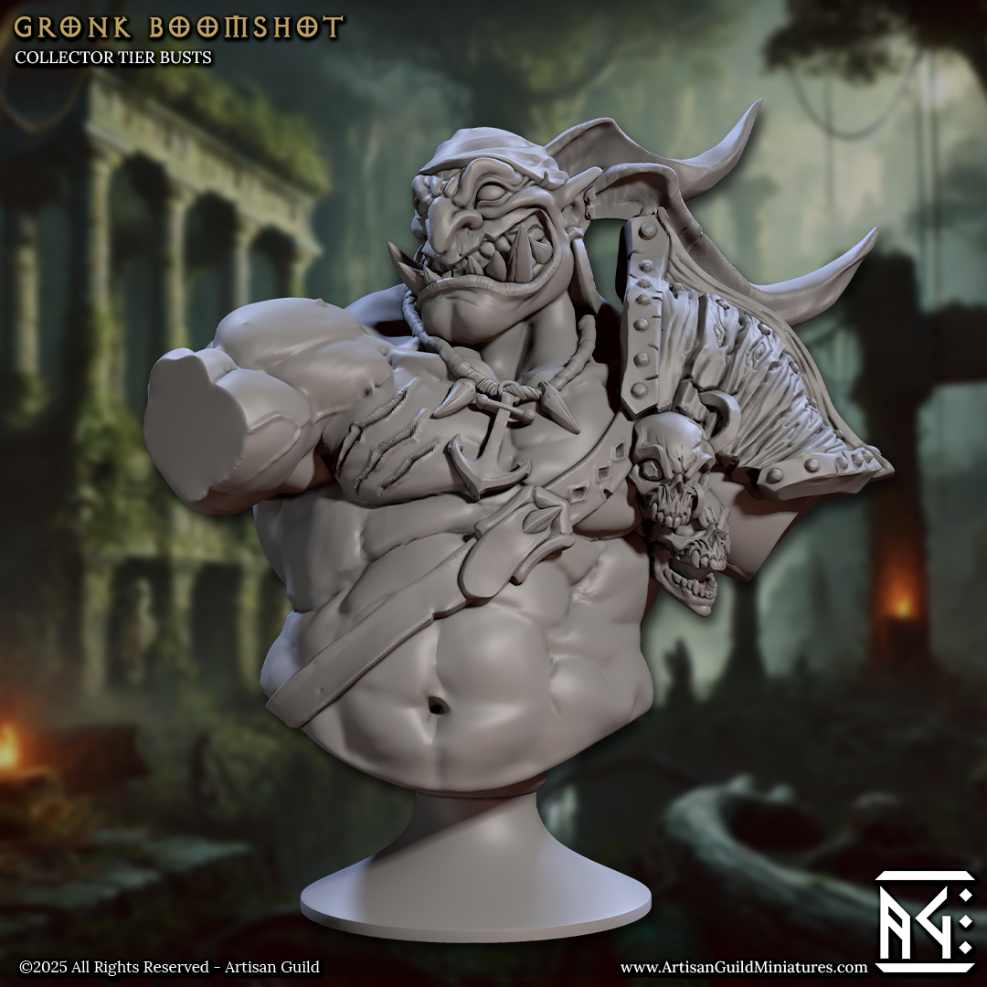 Gronk Boomshot Bust 3D-printed model