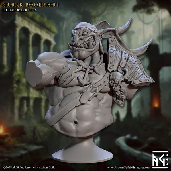 Gronk Boomshot Bust 3D-printed model