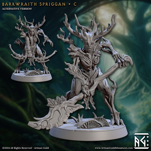 Barkwraith Spriggan 3D-printed model