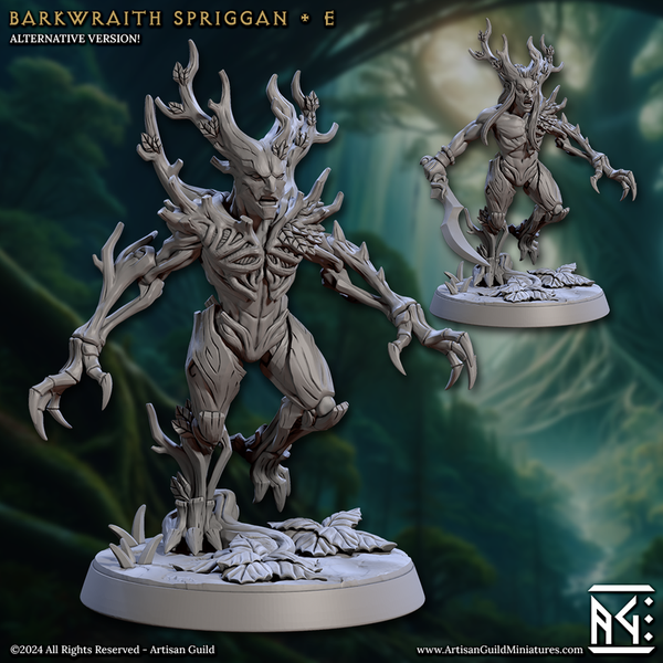 Barkwraith Spriggan 3D-printed model