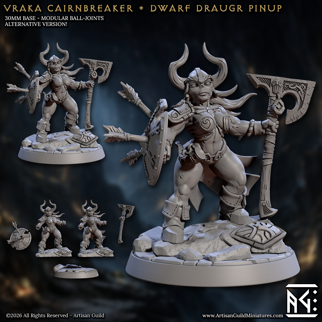 Vraka Cairnbreaker - Dwarf Draugr Pinup