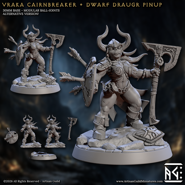 Vraka Cairnbreaker - Dwarf Draugr Pinup