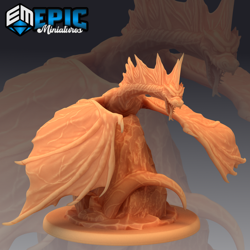 Winged Sea Serpent 3D-printed model