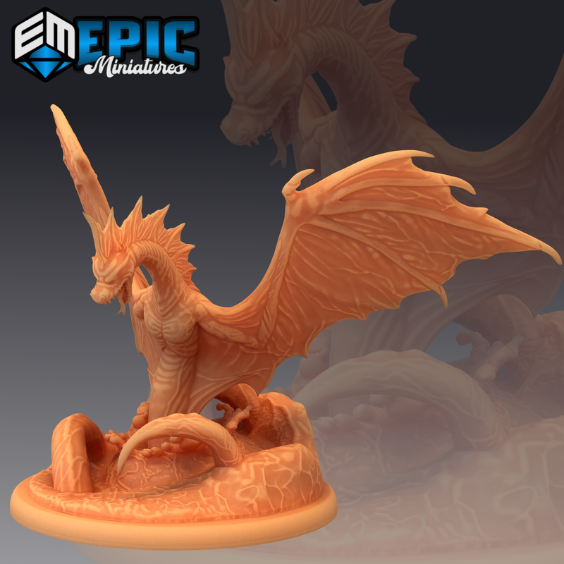 Winged Sea Serpent 3D-printed model