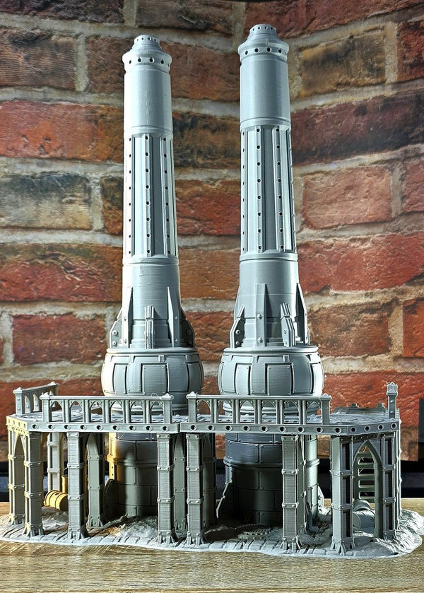 Damochles Industrial Ruins Chimney C 3D-printed model