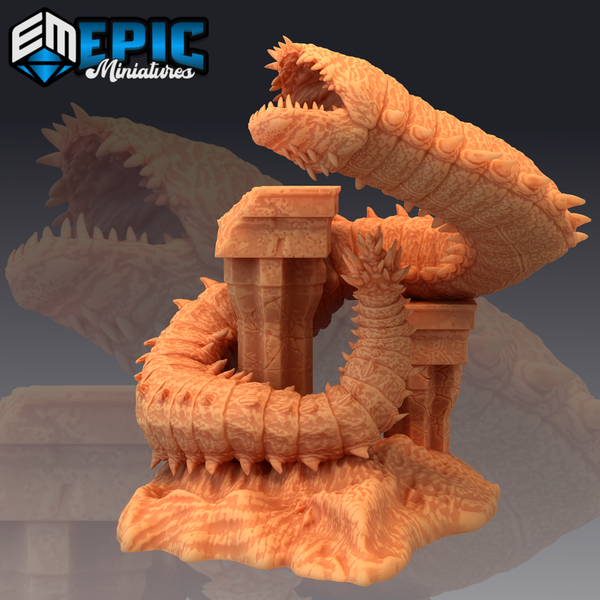 Young Purple Worm 3D-printed model