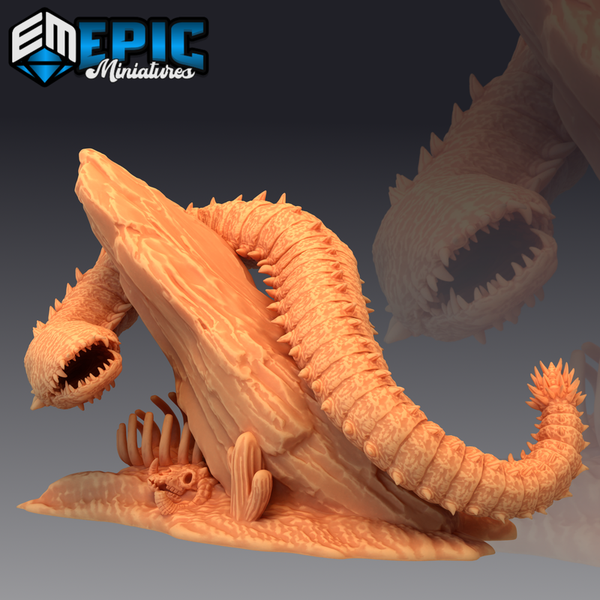 Young Purple Worm 3D-printed model