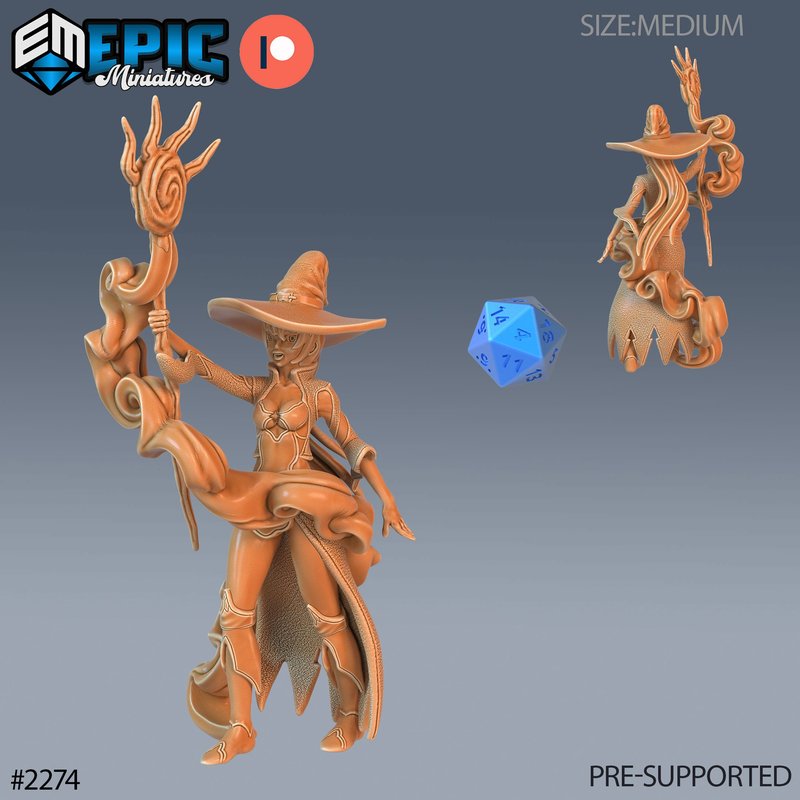 Young Witch 3D-printed model