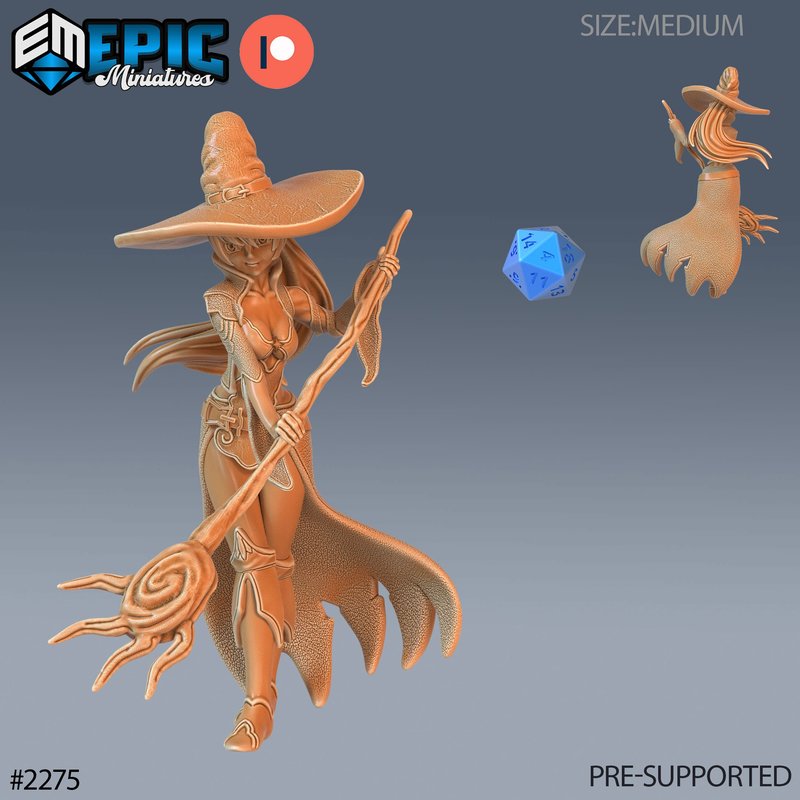 Young Witch 3D-printed model