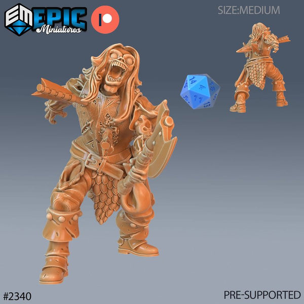 Zombie Warrior 3D-printed model