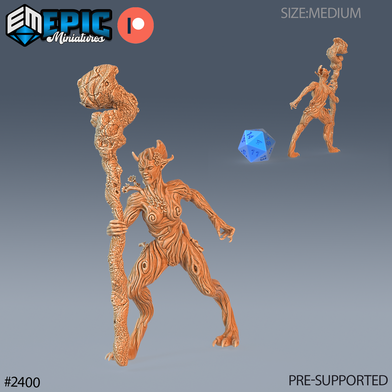 Wood Dryad 3D-printed model