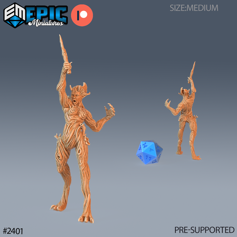 Wood Dryad 3D-printed model