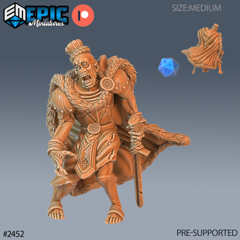 Zombie King 3D-printed model