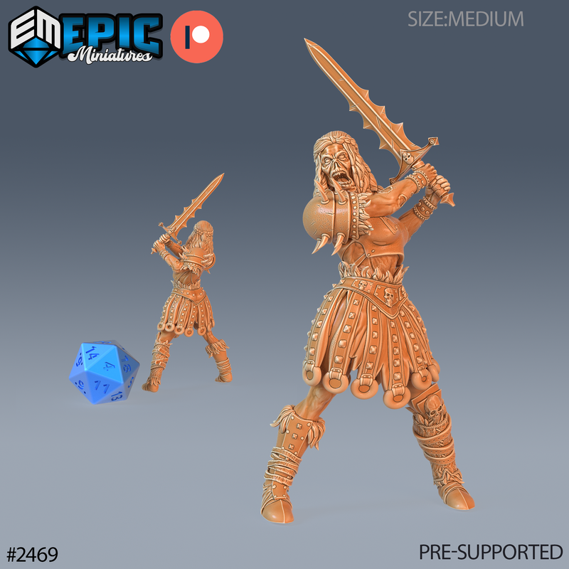 Zombie Knight Female 3D-printed model