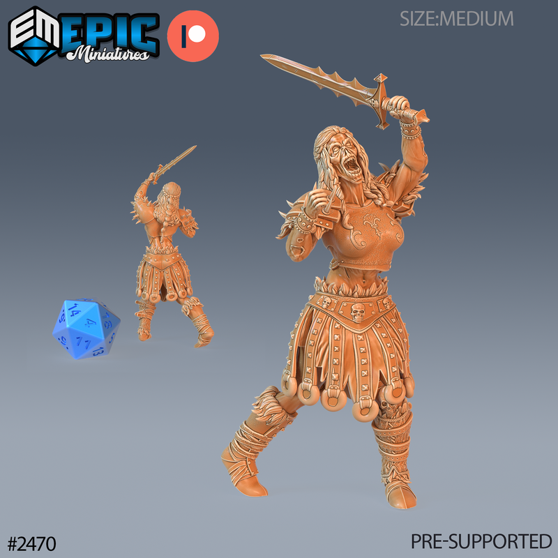 Zombie Knight Female 3D-printed model