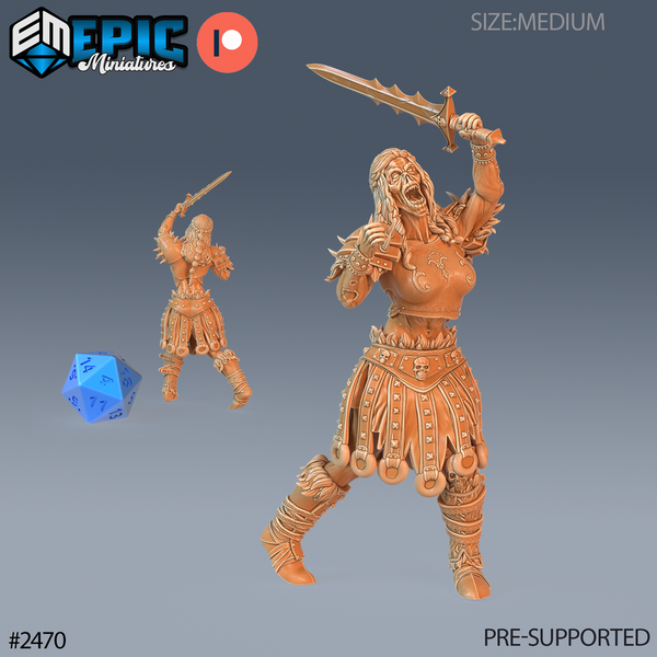 Zombie Knight Female 3D-printed model