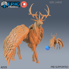 Winged Deer 3D-printed model
