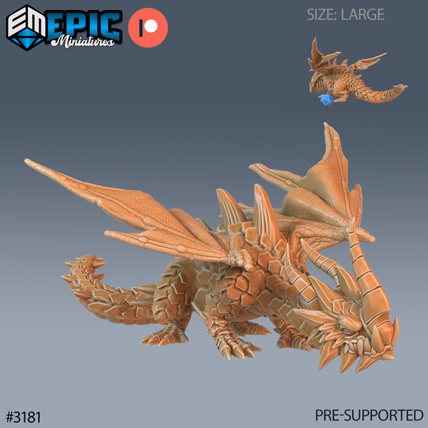 Young Horn Dragon 3D-printed model