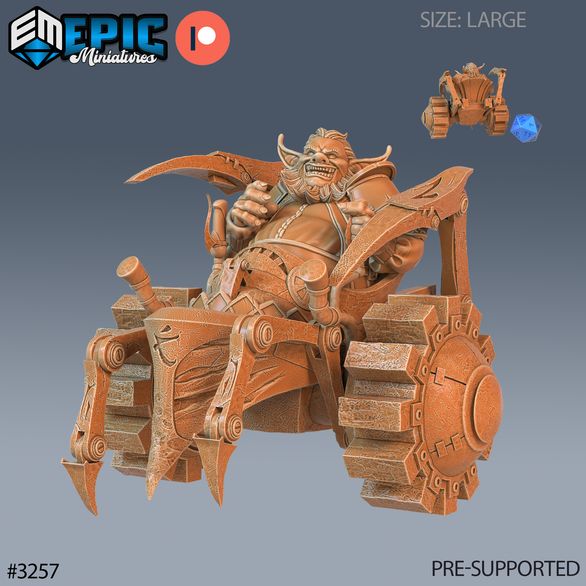 Wheelchair Goblin 3D-printed model