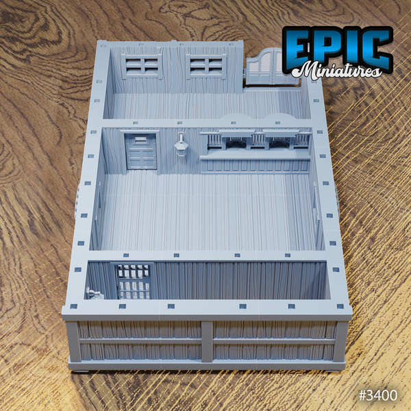 Wild West Bank 3D-printed model