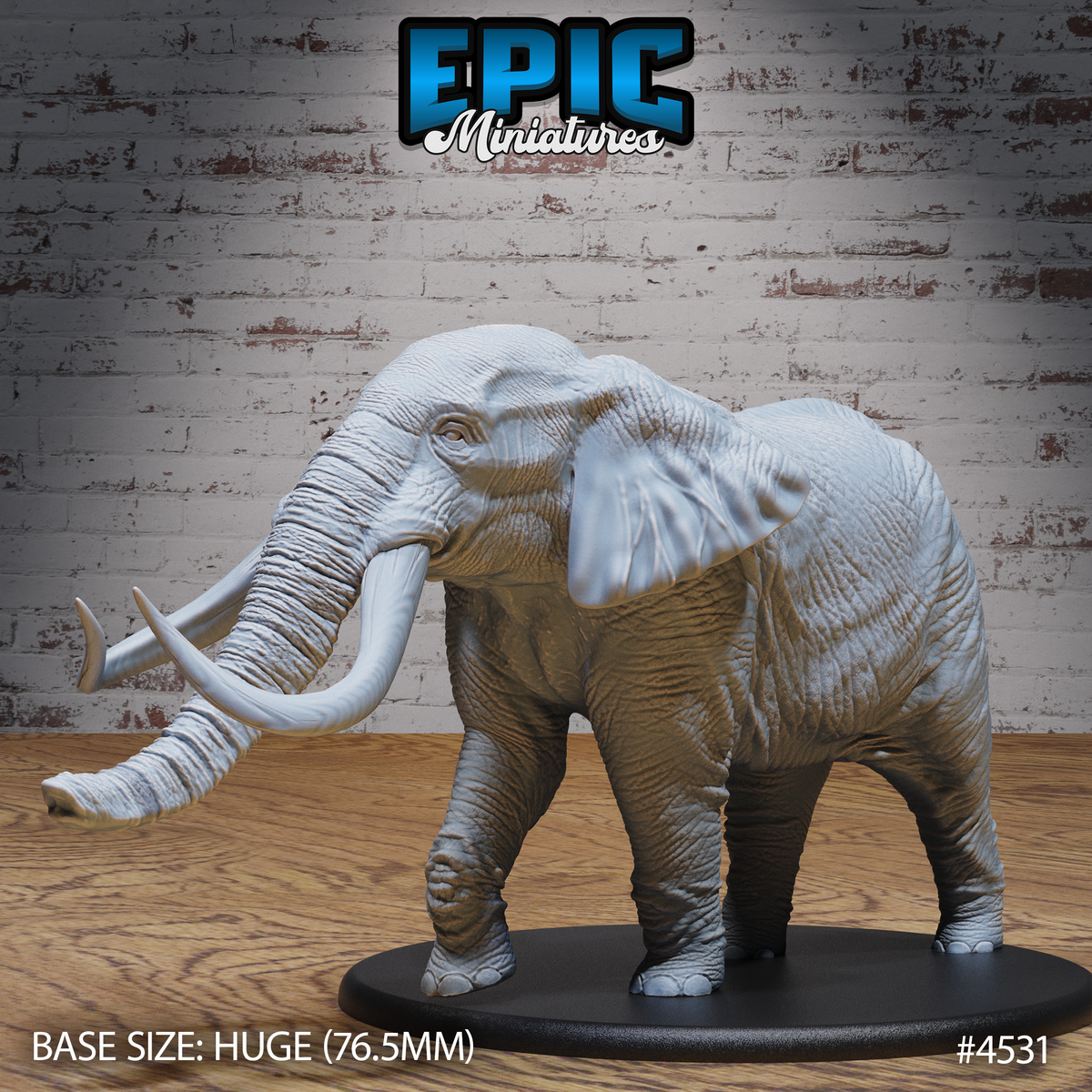 Safari Elephant 3D-printed model