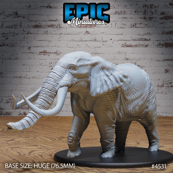 Safari Elephant 3D-printed model