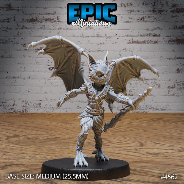 Bat Folk Warrior 3D-printed model