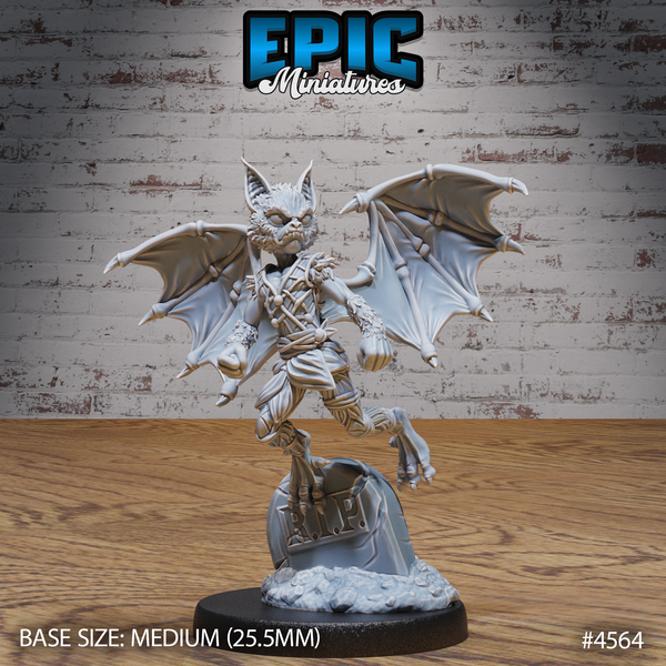 Bat Folk Warrior 3D-printed model