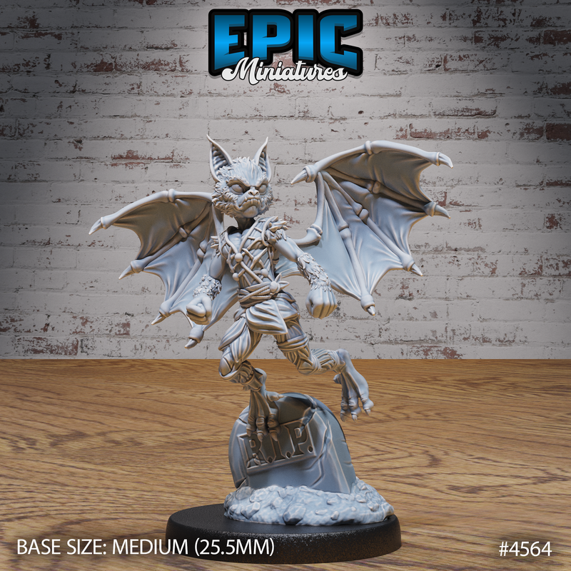 Bat Folk Warrior 3D-printed model
