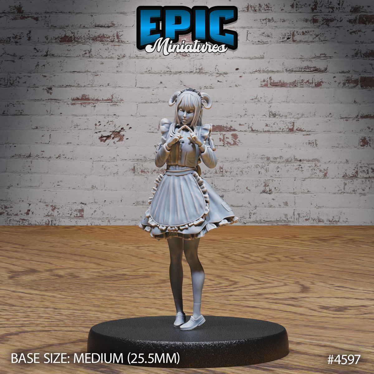 Tiefling Maid 3D-printed model