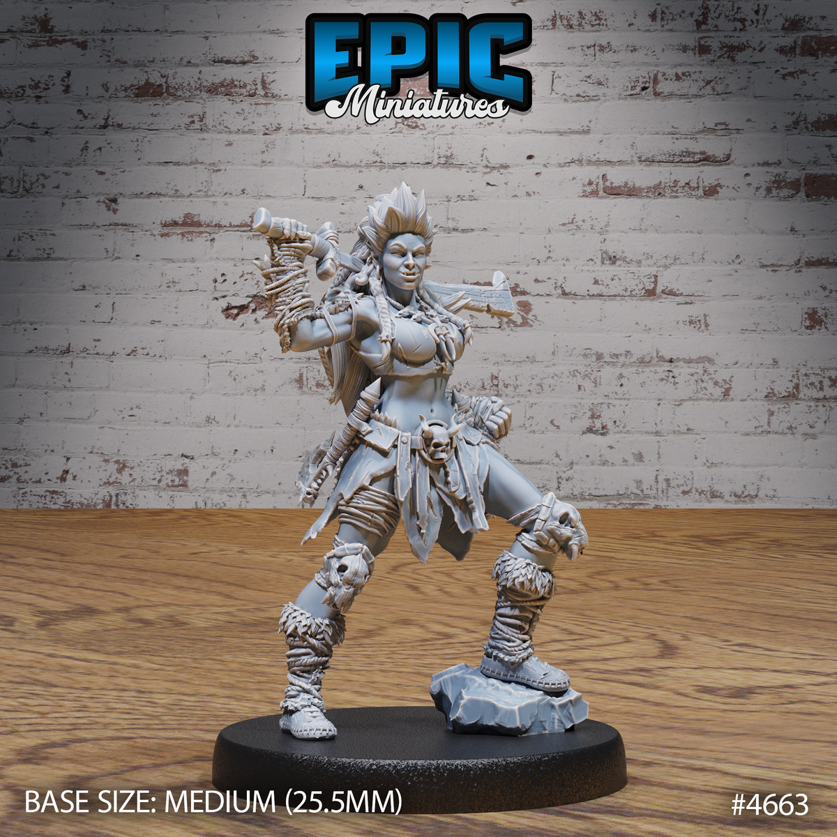 Orc Lady Adventurer 3D-printed model