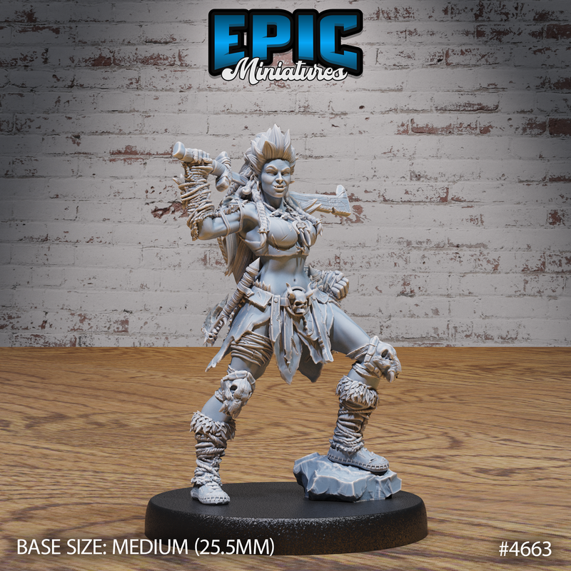 Orc Lady Adventurer 3D-printed model