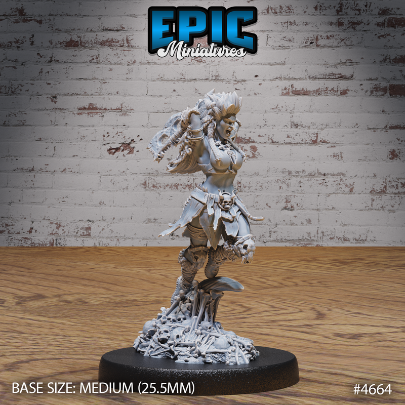 Orc Lady Adventurer 3D-printed model