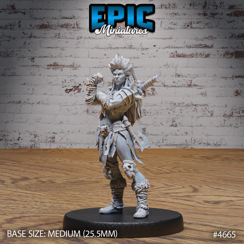Orc Lady Adventurer 3D-printed model